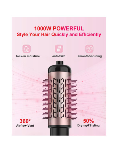 Cepillo Secador de Cabello WEEYUM 3 en 1 38mm y 50mm