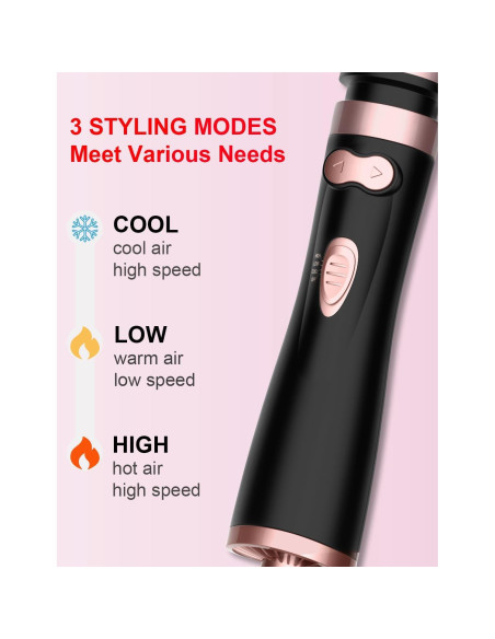 Cepillo Secador de Cabello WEEYUM 3 en 1 38mm y 50mm