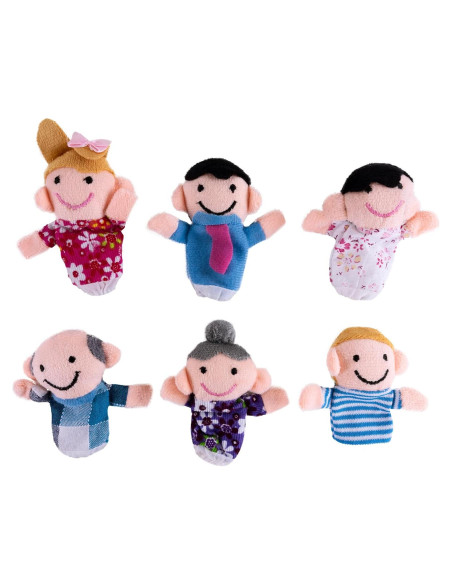 Títeres de Dedo Super Z Outlet - Familia 1 - 6 Piezas