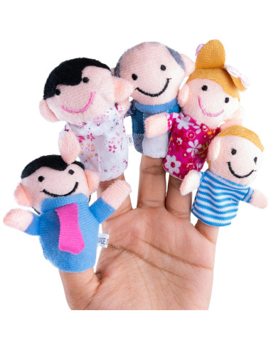 Títeres de Dedo Super Z Outlet - Familia 1 - 6 Piezas