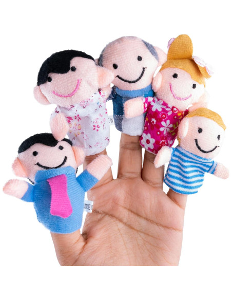Títeres de Dedo Super Z Outlet - Familia 1 - 6 Piezas