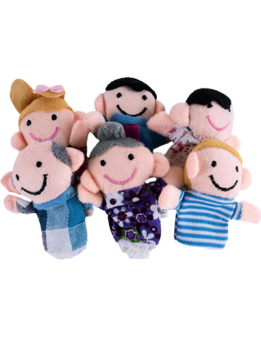 Títeres de Dedo Super Z Outlet - Familia 1 - 6 Piezas