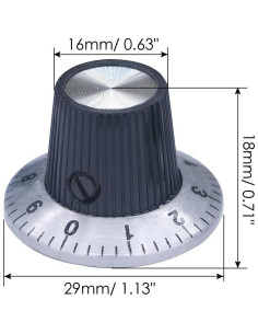 Perillas de Control de Volumen mxuteuk 6 Pcs 29x18mm Guitarra 2
