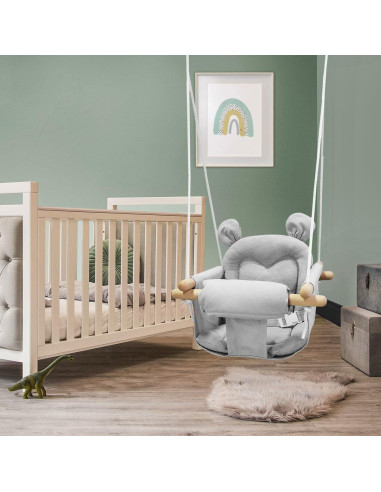 Columpio para Bebés GFU de Lona Ajustable 58 kg Gris