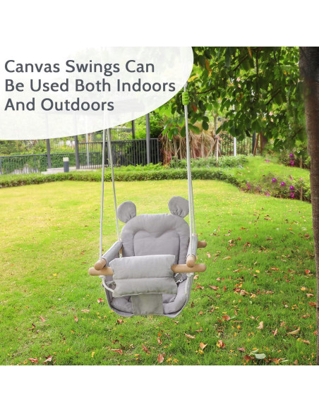 Columpio para Bebés GFU de Lona Ajustable 58 kg Gris