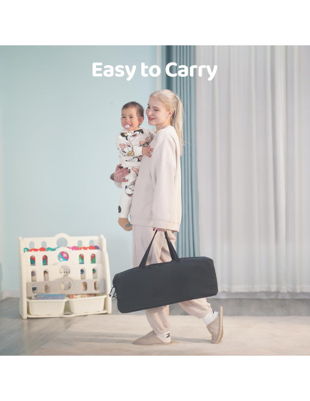 Cuna de viaje Pamo Babe con moisés extraíble, negra
