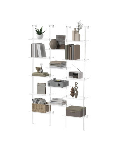 Estantería de Acrílico CRTERICX 5 Niveles 14 Estantes 184.8 cm