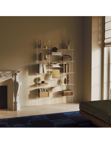 Estantería de Acrílico CRTERICX 5 Niveles 14 Estantes 184.8 cm