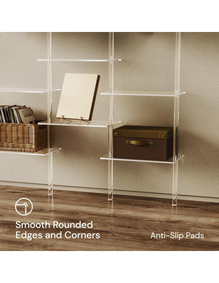 Estantería de Acrílico CRTERICX 5 Niveles 14 Estantes 184.8 cm