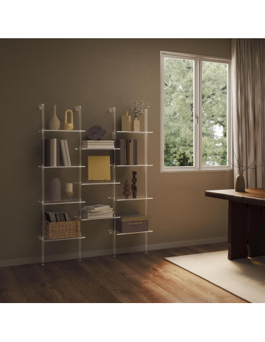 Estantería de Acrílico CRTERICX 5 Niveles 14 Estantes 184.8 cm