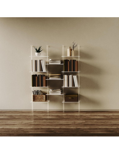 Estantería de Acrílico CRTERICX 5 Niveles 14 Estantes 184.8 cm