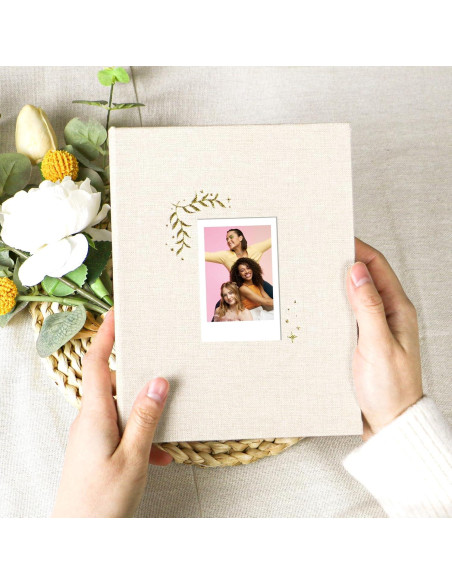 Álbum de Fotos Holoary Beige 256 Bolsillos para Instax