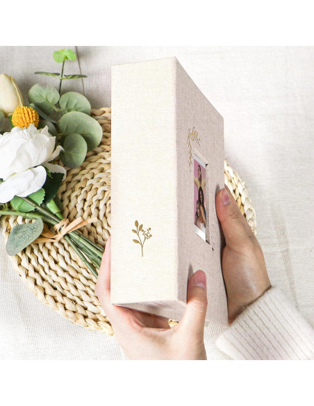 Álbum de Fotos Holoary Beige 256 Bolsillos para Instax