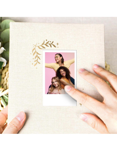 Álbum de Fotos Holoary Beige 256 Bolsillos para Instax
