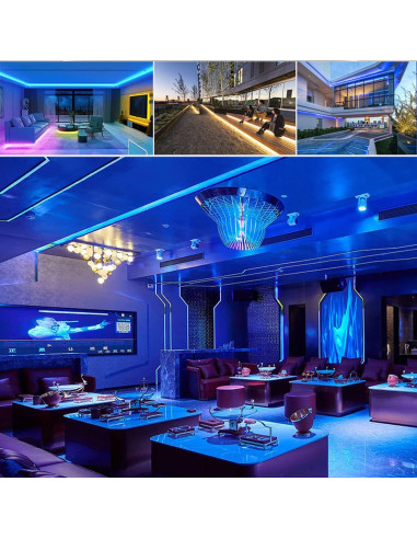 Tira LED de Neón 5m 12V Azul 600 LEDs IP65 Decorativa