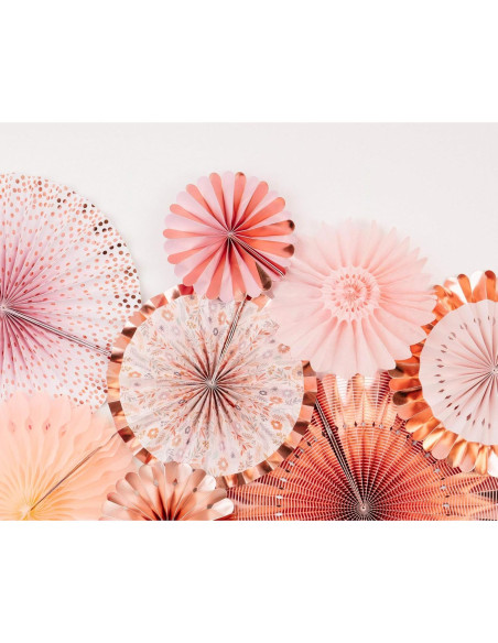 Juego de Decoración de Pared Origami PapaKit 8 Piezas Coral Rosa