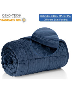 Manta con Peso para Niños Huloo Sleep 2.27kg Azul Marino 91x122cm 2