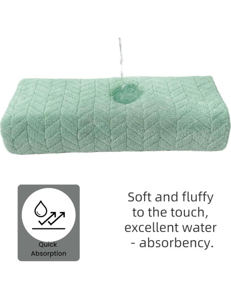 Toalla de Baño Grande XJEXUEIZ Microfibra Verde 139.7x68.6cm