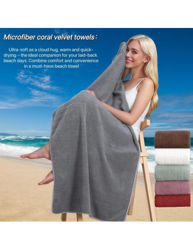 Toalla de Baño Grande XJEXUEIZ Microfibra Verde 139.7x68.6cm