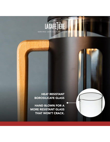 Cafetera Prensa Francesa La Cafetiere Pisa 3 Tazas Negra