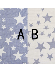 Manta de Muselina Algodón NTBAY Individual 173x234 cm Estrellas Azules 2