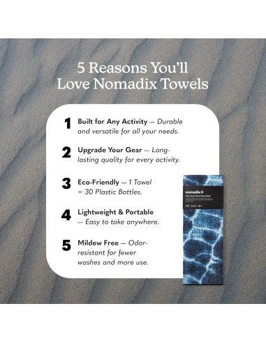 Toalla de Playa Nomadix Original Azul Aqua 183x76 cm Reciclada