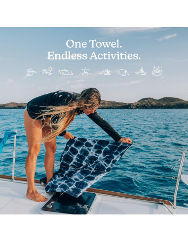 Toalla de Playa Nomadix Original Azul Aqua 183x76 cm Reciclada