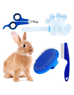 Kit de Aseo para Conejos Patelai - 4 Piezas Azul