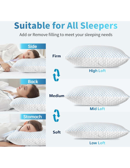 Almohada de Espuma de Memoria Refrigerante Splamdarrv King