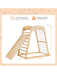 Gimnasio Interior Costzon Jungle Gym 6-en-1 para Niños 2