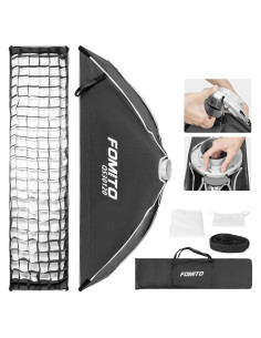 Caja de Luz FOMITO 30x120cm con Montura Bowens y Rejilla