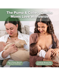 Bomba Manual de Lactancia Haakaa 4oz y Colector Ladybug 75ml 2