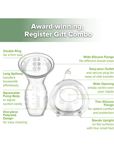 Bomba Manual de Lactancia Haakaa 4oz y Colector Ladybug 75ml