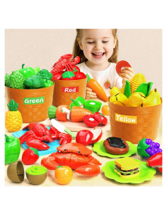 Juego de Cocina para Niños BLmukce 42 Piezas Cortar Comida