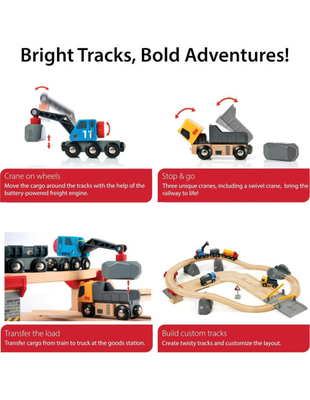 Conjunto de Carga BRIO World 32 Piezas Madera FSC 1.45 kg