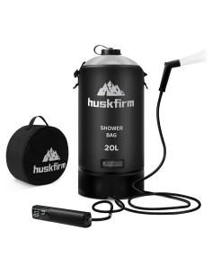 Ducha Portátil Huskfirm 20L con Bomba de Aire Recargable