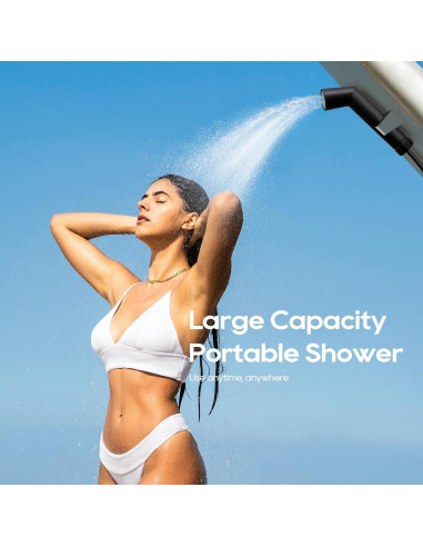 Ducha Portátil Huskfirm 20L con Bomba de Aire Recargable