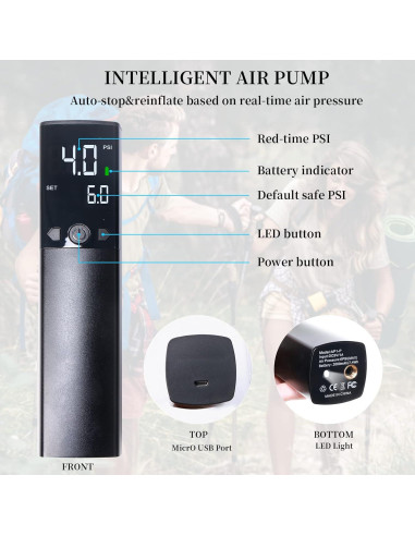 Ducha Portátil Huskfirm 20L con Bomba de Aire Recargable