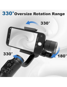 Estabilizador Gimbal 3 Ejes EOJDDPA para Smartphone Negro 2