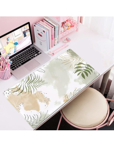 Alfombrilla de Teclado Grande YKJWW Verde Matcha 80x40cm