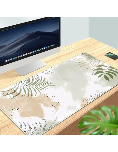 Alfombrilla de Teclado Grande YKJWW Verde Matcha 80x40cm