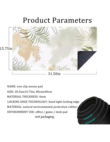 Alfombrilla de Teclado Grande YKJWW Verde Matcha 80x40cm