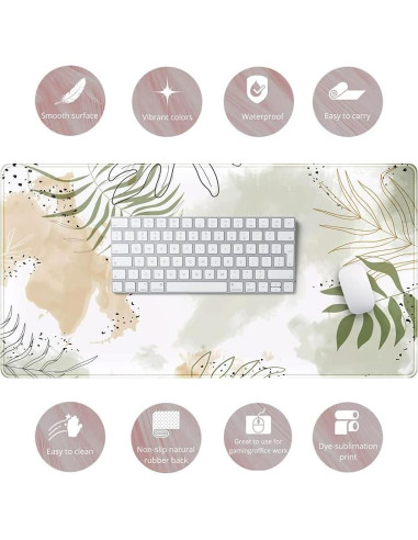 Alfombrilla de Teclado Grande YKJWW Verde Matcha 80x40cm