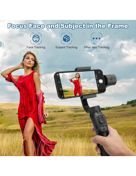 Estabilizador Gimbal 3 Ejes EOJDDPA para Smartphone Negro