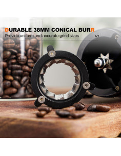 Molinillo de Café Eléctrico EIGHTLAUREL Q4 BK 25g Negro 2