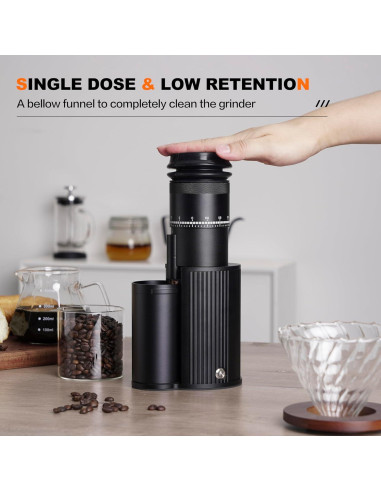 Molinillo de Café Eléctrico EIGHTLAUREL Q4 BK 25g Negro