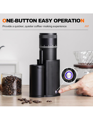 Molinillo de Café Eléctrico EIGHTLAUREL Q4 BK 25g Negro