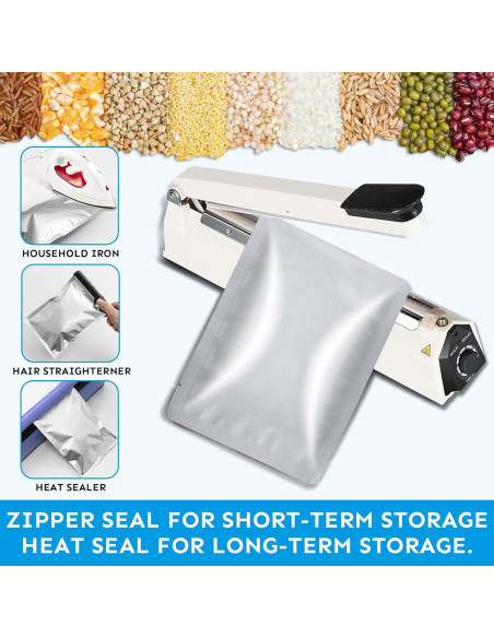 Bolsas Mylar 1 Galón 100PCS Cloudslucky 35.6x25.9cm Reutilizables