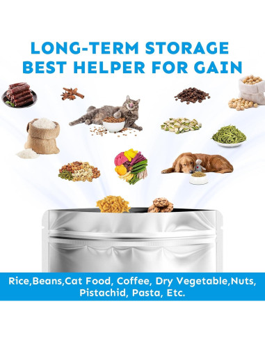 Bolsas Mylar 1 Galón 100PCS Cloudslucky 35.6x25.9cm Reutilizables