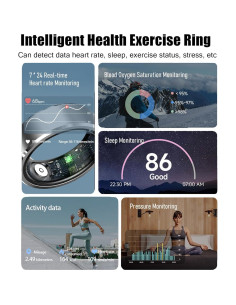 Anillo Inteligente Qjijolz R5 para Fitness y Salud - IP68 2